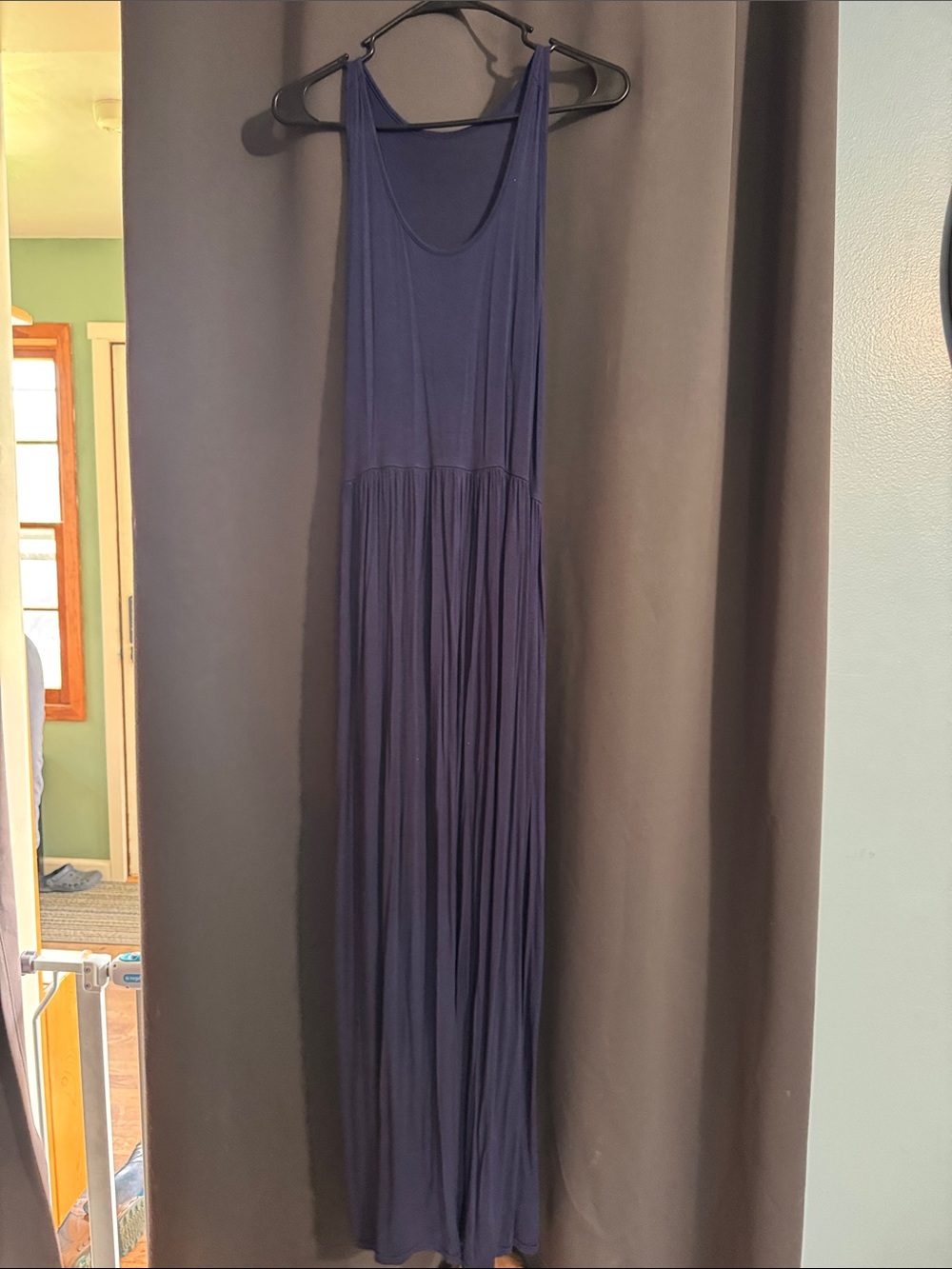 Women's Navy Blue Sleeveless Maxi Dress